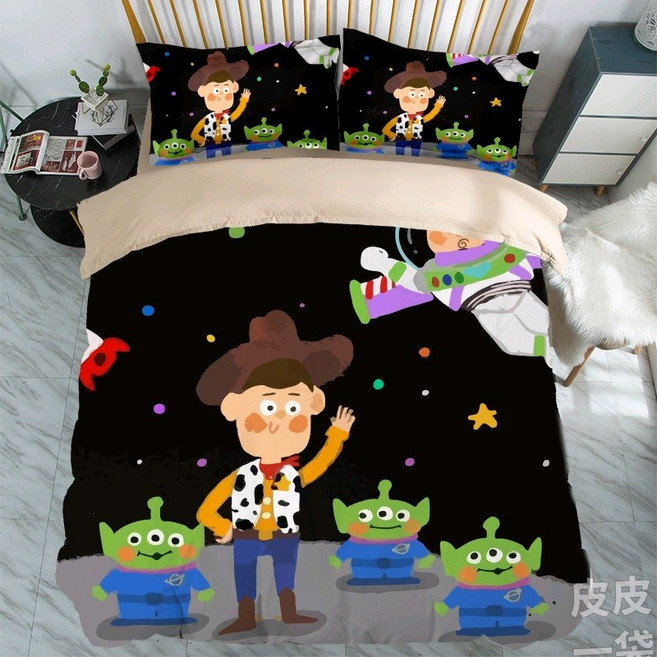 토이스토리 이불 커버 세트 랏소베어 세트 베개 침구, AB