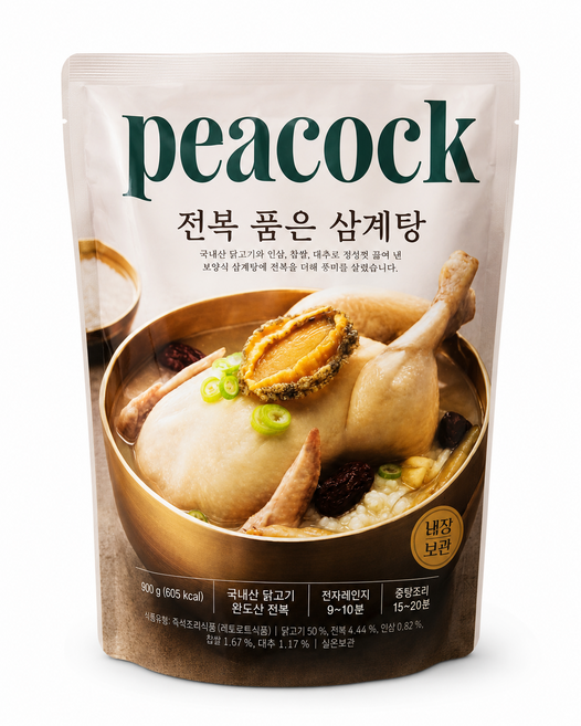 피코크 전복품은 삼계탕 900g X 3(냉장), 3개