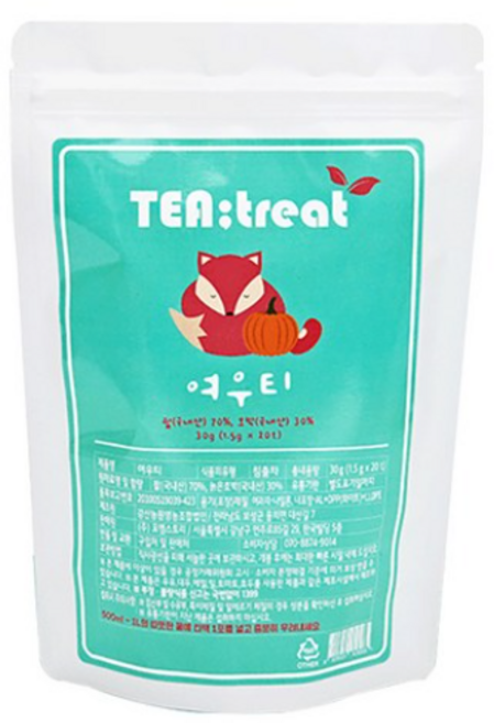 티트리트 여우티 팥호박차, 1.5g, 20개입, 2개