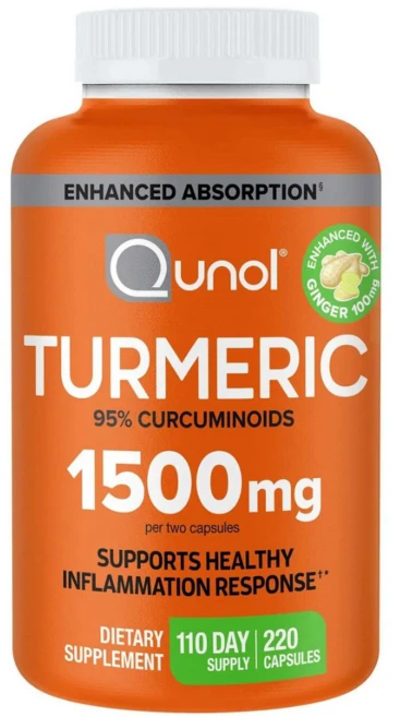 미국 코스트코 큐놀 터메릭 강황 1500mg 220캡슐, 1개, 110회분 - 쿠팡