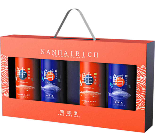 NANHAIRICH 南海豐 純魚鬆雙享禮盒 純鮭魚鬆罐裝 純鱈魚鬆裝 海鮮禮盒 伴手禮, 150g, 4個