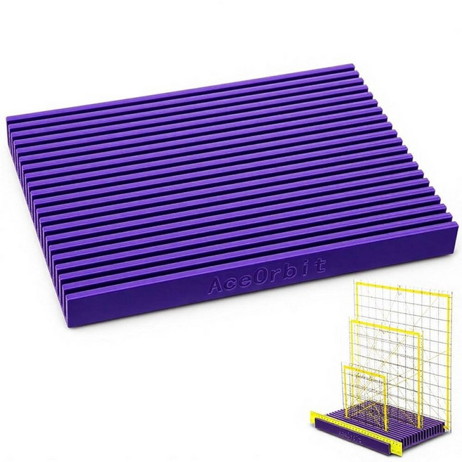 AceOrbit 25.4cm(10인치) 대형 퀼팅 눈금자 홀더 및 재봉용 데스크탑 20 슬롯 홀더 오거나이저 홈 오피스 책상 보관에 이상적 (딥 퍼플) 265672, 딥 퍼플