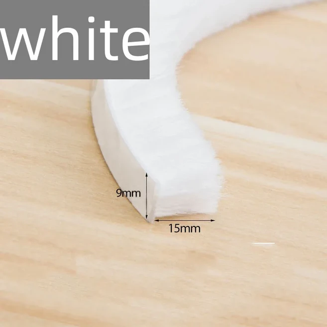 삼성LG냉장고부품 0 미터 자체 접착 씰링 방풍 브러시 스트립 홈 도어 창 먼지 날씨, 01 천만, 10 9X5WHITE