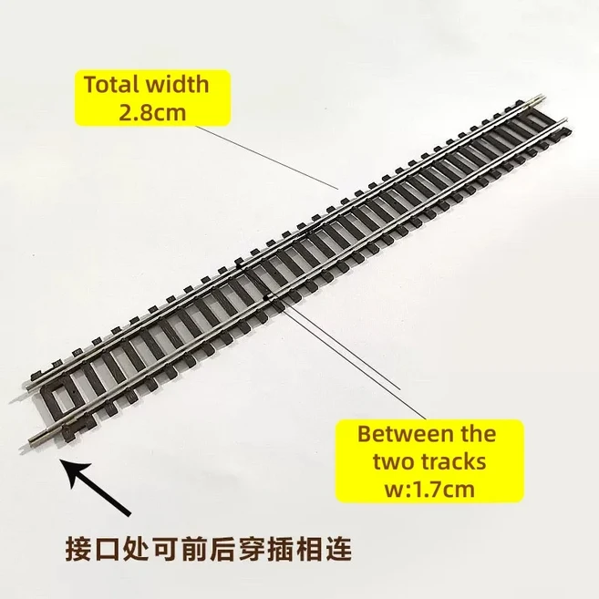 1/87 HO 스케일 기차 트랙 모형 미니어처 모래 테이블 기차 철도 레이아웃 직선 트랙 곡선 트랙 좌우 회전, 01 빠른  Mainland, 06 Straight track 1pc
