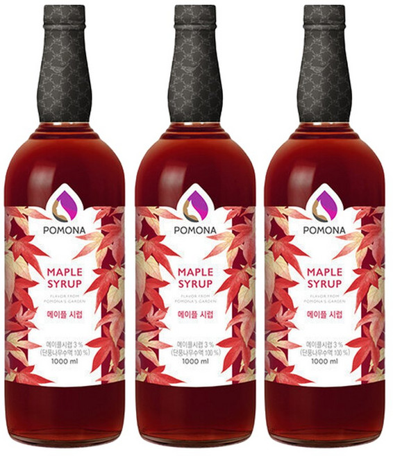 포모나 메이플시럽 1000ml 3개세트, 3개, 1L