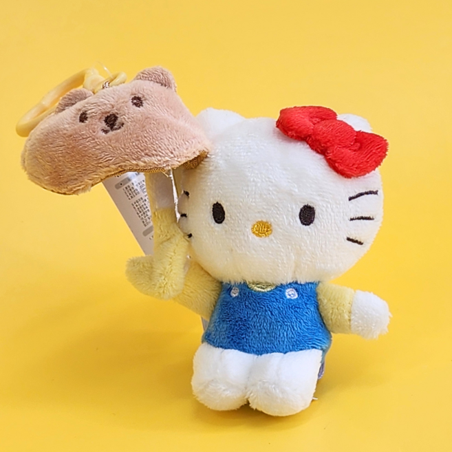 BSC 산리오 레인 우산 미니 인형 키링 열쇠고리 가방고리 키홀더 가방장식 가꾸 캐릭터인형, 1개, 1. 헬로키티 레인 키링, 8cm