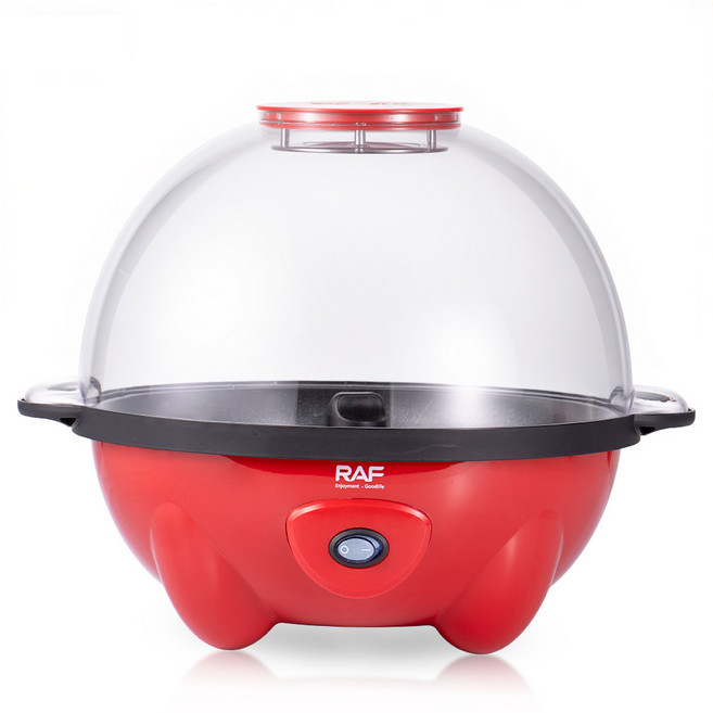 RAF 700W 全自動家用電動爆米花機 可加糖加油, 紅色美規