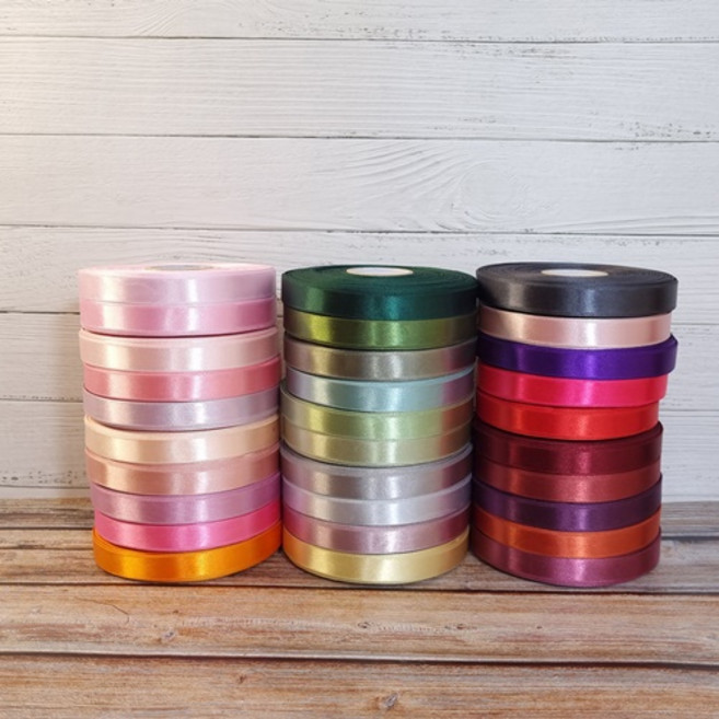 고급 주자 리본 59색 포장리본 diy, 10mm, 검정