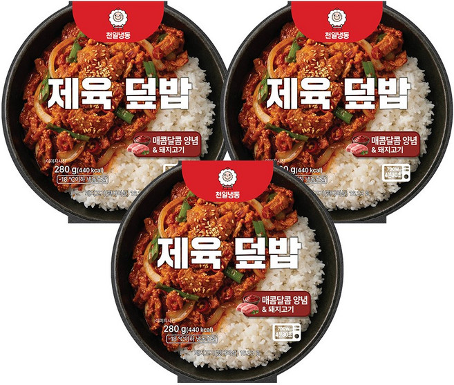 [본사직영] 천일식품 제육 덮밥, 3개, 280g