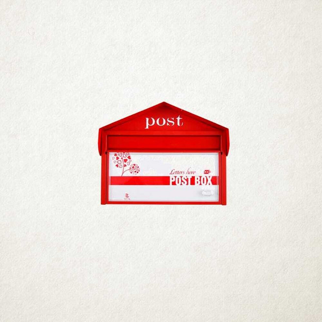 단독 우편함 전원주택 벽걸이 우체통 빌라 대문용 우편 보관함 1개입