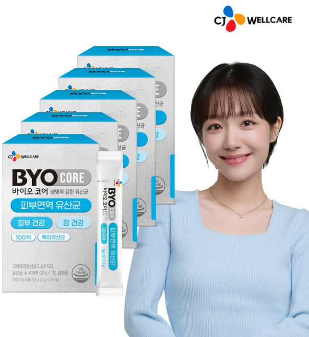 BYO 코어 피부면역 유산균 30p, 60g, 5개