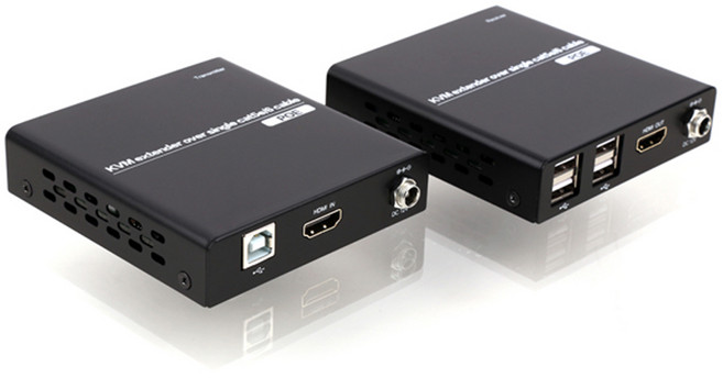 HDMI 4포트 USB KVM 50M 거리연장기 NEXT-7104KVM EX, 1개
