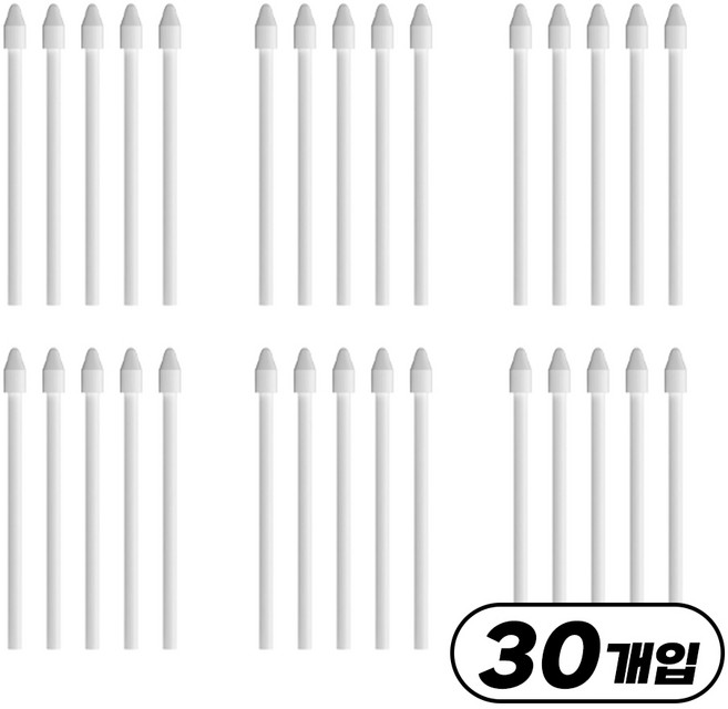대용량 리필형 삼성 갤럭시 탭 S펜 호환 아세탈 펜촉, 30개, 화이트
