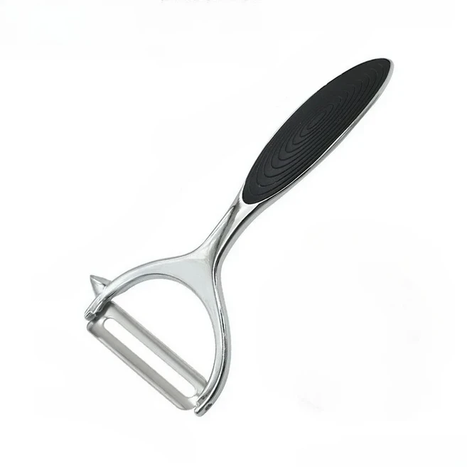 다기능 스테인리스 스틸 야채 필러 감자 오이 당근 강판 과일 도구 주방 액세서리, 01 Flat mouth, 1개