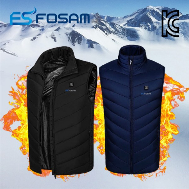 포샘 USB 열선 발열조끼 단품 골프 등산 캠핑 낚시 온열조끼