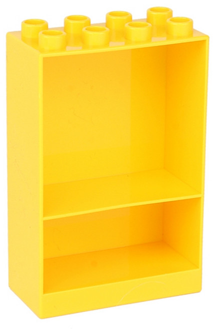 요고요 유아용 블록 듀플로 호환 놀이공원 피규어 소품, 43. 책장, 1개