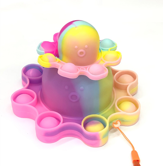 열쇠고리 문어모양 푸시팝 미니/빅 키링 팝잇, 1개, 2. 40빅문어푸시팝