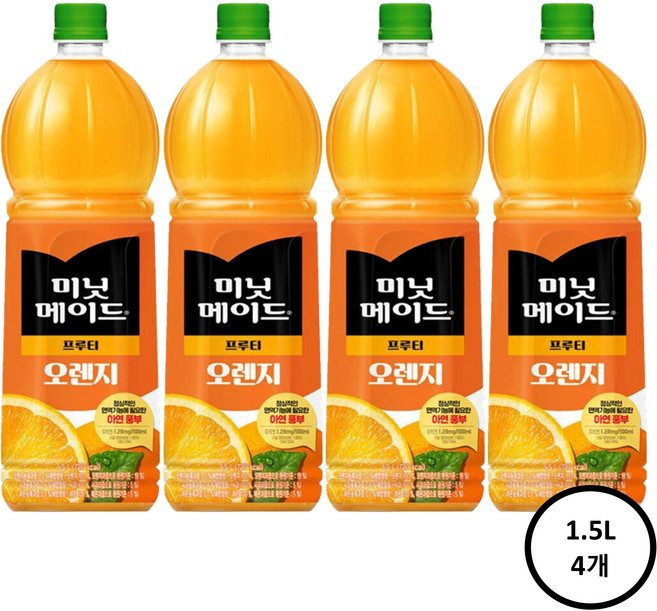 미닛메이드 오렌지주스 1.5L 4개