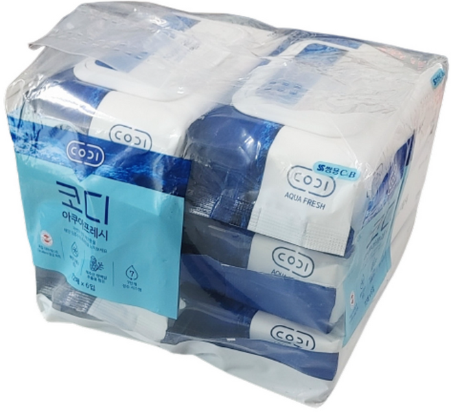 코디 아쿠아프레시 물티슈 캡형, 18개