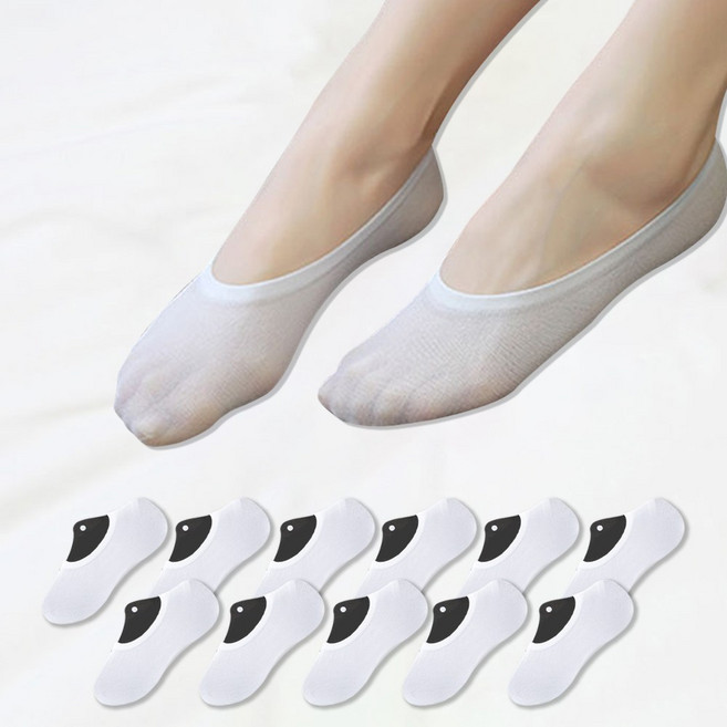 타키타키 얇은 여름용 남자 여자 무지 발목 중목양말 12켤레