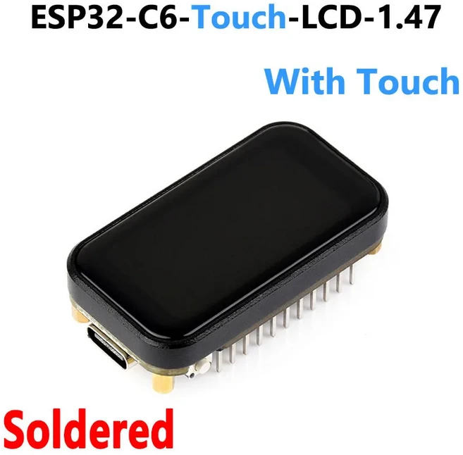 Waveshare ESP32-C6 1.47인치 디스플레이 개발 보드 172×320 WiFi 6 Bluetooth 터치 Type-C 지원, 01 LCD1.47-H With Touch