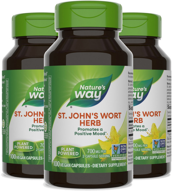 네이쳐스웨이 세인트 존스 워트 허브 700mg 캡슐, 100정, 3개
