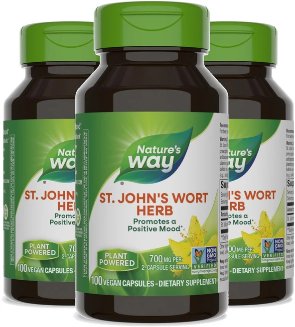 네이쳐스웨이 세인트 존스 워트 허브 700mg 캡슐, 100정, 3개 - 쿠팡