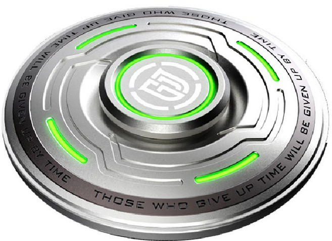 고급 야광 피젯스피너 토이 핸드 회전 핑거 UFO 방패 팽이 메탈 R188 베어링, 야광UFO라이트그레이스피너, 1개