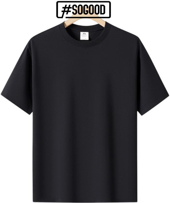 厚磅天絲涼感上衣, 厚磅天絲上衣-黑,4XL(90~100公斤)