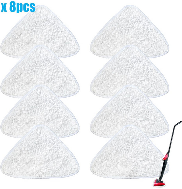 VILEDA 초극세 섬유 교체 액세서리 걸레 패드 삼각형 부품 스팀 청소기, 8pcs
