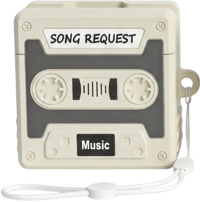 갤럭시 버즈4 / 버즈4프로 케이스 레트로 카세트 테이프, 1개, 크림그레이, 갤럭시 버즈4프로 / 버즈4