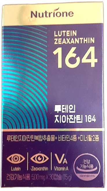 정우성루테인 164 지아잔틴 눈건강영양제 식약처인증 눈에좋은 루테린 황반 색소 관리 도움 보조제 30대 직장인 회사원 야근 눈건조 피로 침침 빌베리 추출물 셀렌 비타민A, 30정, 1개