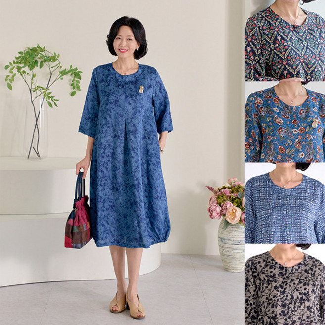 로즈맘 엄마옷 로즈맘 정빈항아리풍기인견원피스