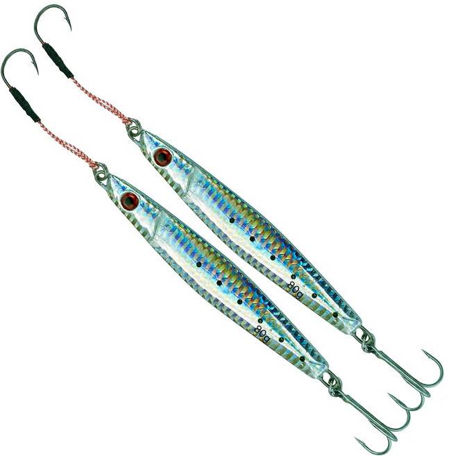 씨케이 메탈 지그 세트, 실버, 80g, 2개