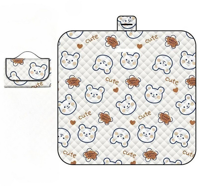 LOCO LAB 생활방수 캐릭터 피크닉매트, 큐티곰돌이