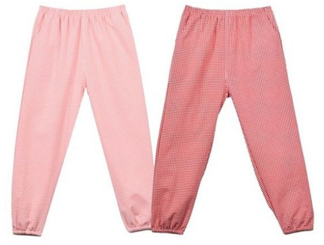 체크 양쪽포켓 여성 시보리 9부 파자마 (랜덤) 홈웨어