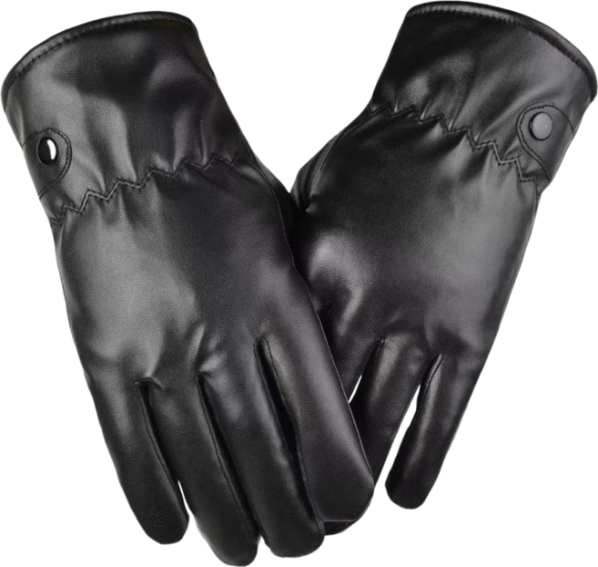 가죽 장갑 보온 방풍 겨울 다용도, 검은색