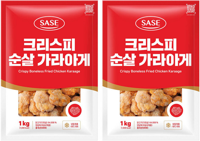 사세 크리스피 순살 가라아게 1kg, 2개