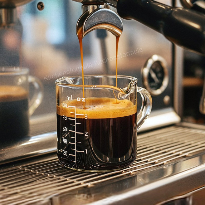 Bestra 에스프레소 내열유리 눈금형 샷잔 100ml oz 표시, 투명, 2개