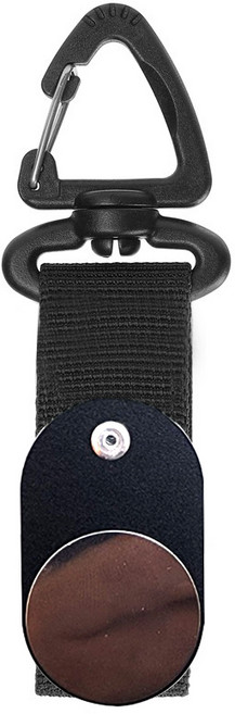 인씨네 배달대행 오토바이 하이셀 벨크로 아크릴 자석거치대 깨지지 않는 360도 회전 조끼고리 허리벨트, 블랙, 블랙