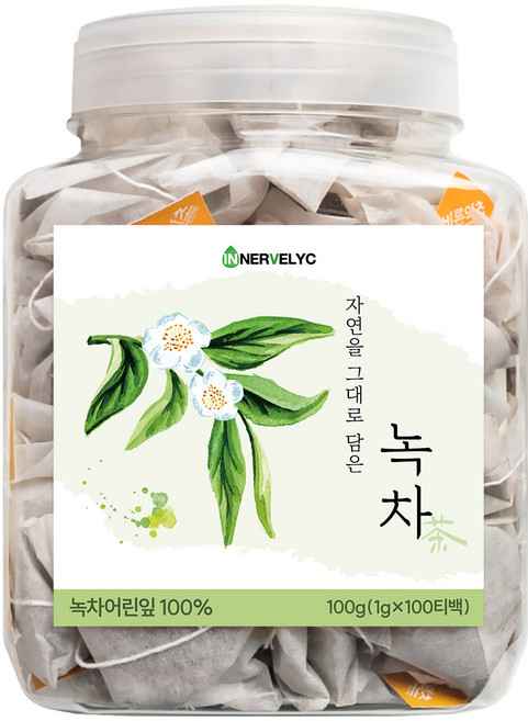 이너블릭 녹차 1500만 티백 판매 돌파 PLA 친환경 필터, 1g, 100개입, 1개