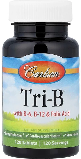 칼슨 Tri-B B-6 B-12 엽산 함유 120정, 2개 - 쿠팡