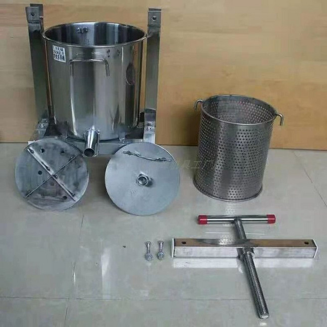 야채탈수기 스테인레스 오이지 대용량 만두속 짜기, 1개, 수출용 프레스+필터+물받이