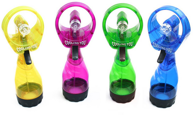 Cooling You 휴대용 탁상용 워터 스프레이 핸디 손 선풍기, 퍼플