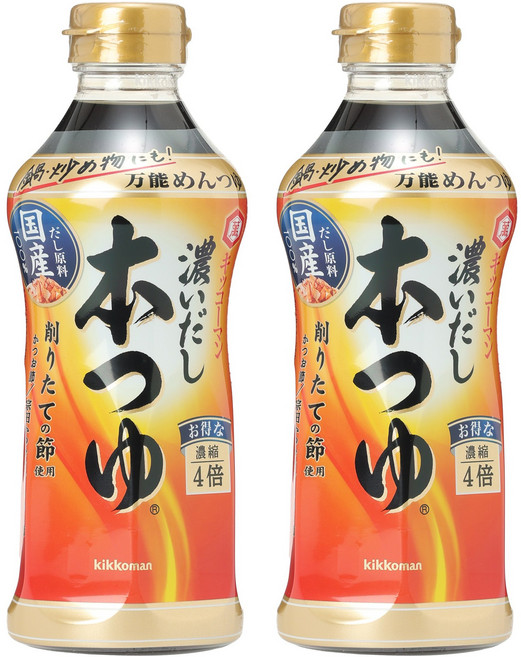 기꼬만 혼쯔유 가쓰오부시 육수 쯔유 일본 500ml x 2개