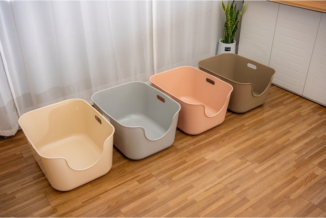 페페츠 대형고양이화장실 캣리터 무독성PP-핑크, 1개, 핑크