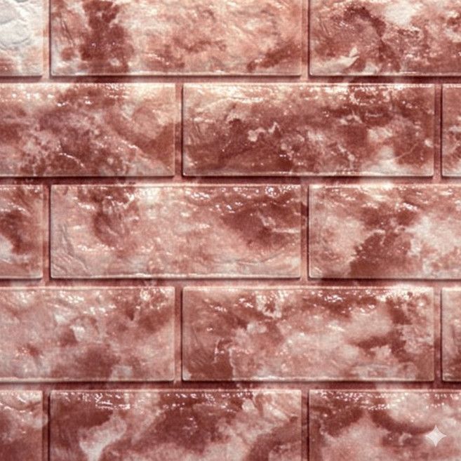 켄조 접착식 단열벽지 폼블럭 (10미터 롤), (10미터) 적벽돌