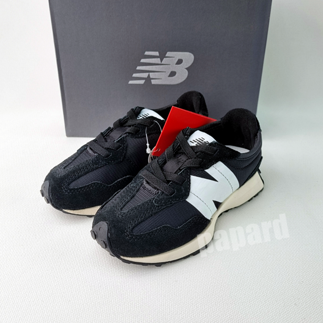 [국내매장판] 뉴발란스키즈 327 운동화 아동용 스니커즈 올 블랙