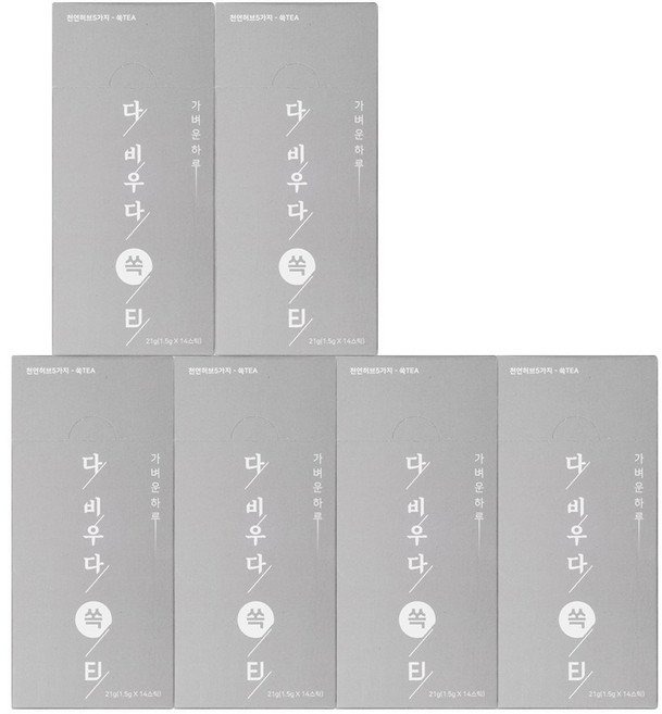 식후밸런스 티 간편하게 물에 타서먹는 다비우다 쏙티 백향진, 28g, 6개