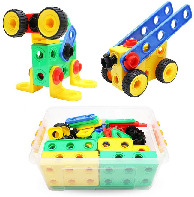 볼트너트 구조물만들기 유아 공구블록 영아용블록 관절 어린이집, 1개